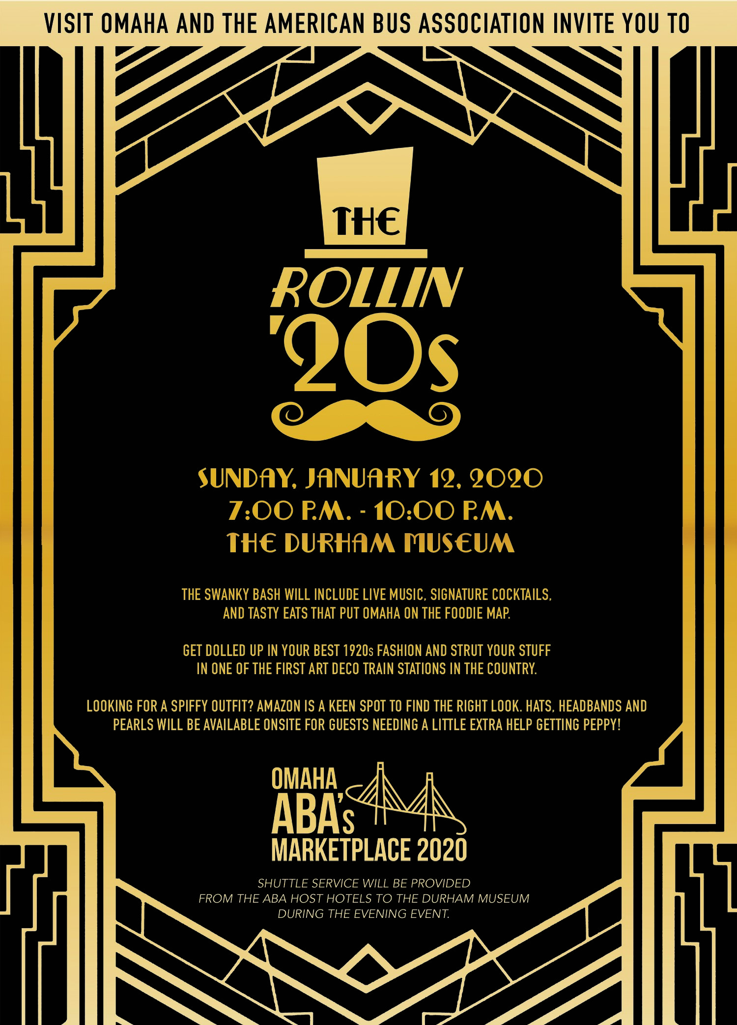 The Rollin 20s invite Sunday, Jan 12, 2020 7-10 p.m. The durham museum